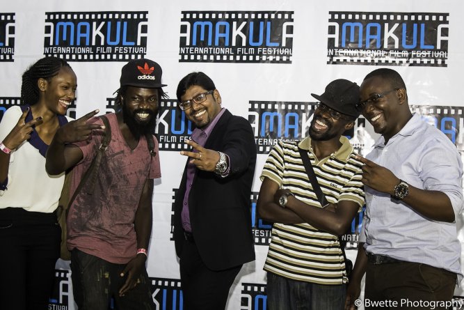 Some of the Ugandan filmmakers who turned up for the festival's opening